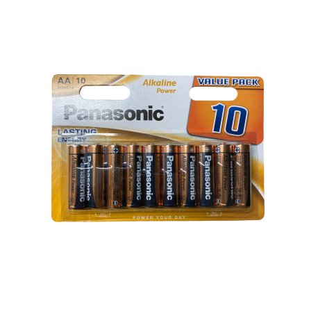 Panasonic Alkaline Power AA Batterier - 10 Stk