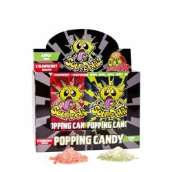 Sour Devils Poping Candy Jordbær/Æble