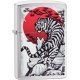 Org. ZIPPO Børstet Krom Farve "Japan Tiger"