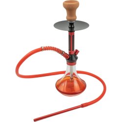 Shisha "Riad" Gennemsigtig - Rød Vase 44 cm