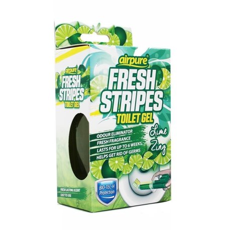 AirPure Fresh Stripes Toilet Gel "Lime Zing"