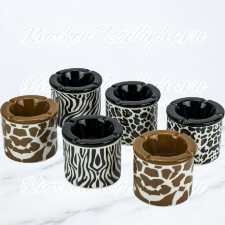 Keramisk Askebæger "Animal Print" 8 cm