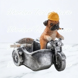 Bulldog på Motorcykel Askebæger