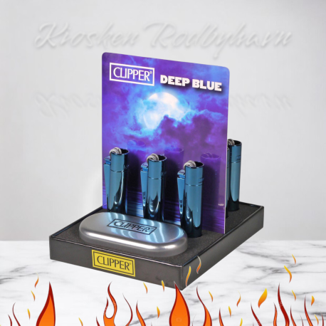 Clipper Lighter Metal "Deep Blue"