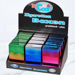 Cigaret Etui Kort m Click "Rainbow farver"