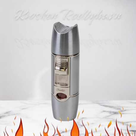 PASSATORE Lighter "XL" Krom Satin Triple Jet Cigar Tænder