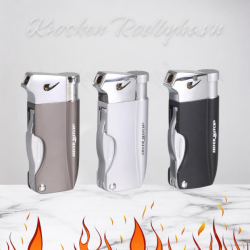 Silver Match Pipe Lighter Piezo "Bayswater"