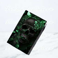 Cigaret Etui Kort m Click "Black Skull"