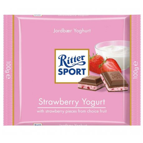 Ritter Sport Jordbær Yoghurt 100gr