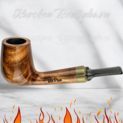 Pibe "Mr.Pipe" Redwood Brun pol. 9mm, Grå Ring