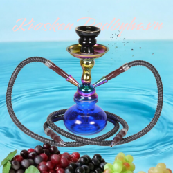 Shisha Vandpibe "SINAI / RAINBOW" Blå 25 cm