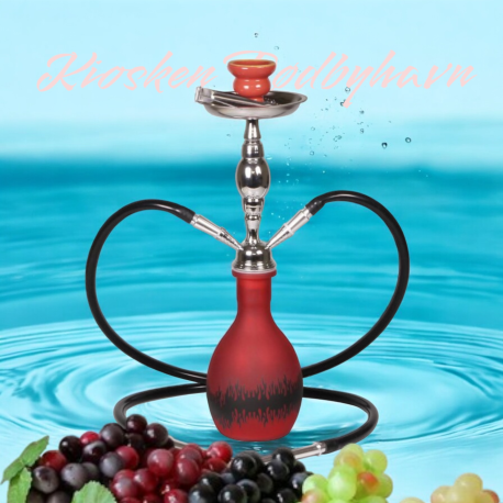 Shisha Vandpibe "Saida" Rød 49 cm