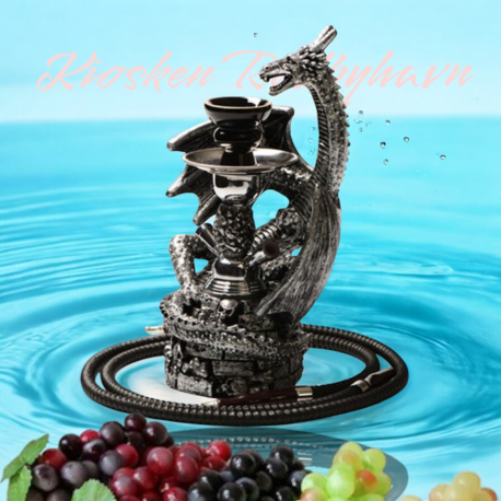 Hookah Dragon Silver - 37cm