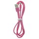 Sinox One Lightning kabel. 1,0 meter "Pink"