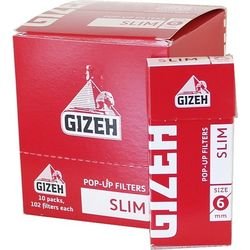 GIZEH-Filtre Slank i Cellofan 6 mm 102 stk