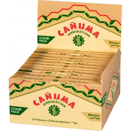 CANUMA King Size Bambus Cigaretpapir Slim + Tips