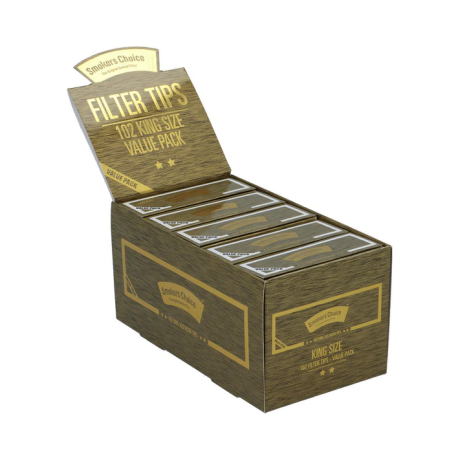 "Smokers Choice" King Size Guld Filter Tips Box